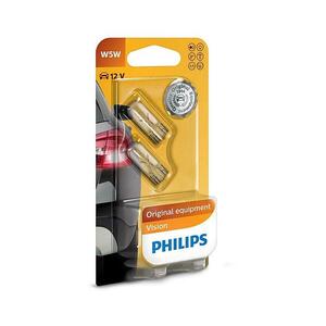 Philips Készlet 2 x autó izzó Philips VISION 12961B2 W5W W2, 1x9, 5d/5W/12V kép