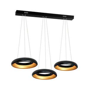 LED Csillár zsinóron RONDO 3xLED/12W/230V fekete kép