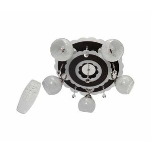 Spotlámpa ARONA 5xE27/15W/230V+LED fekete kép