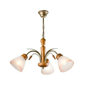 Csillár láncon TULIPAN 3xE27/60W/230V bükkfa kép