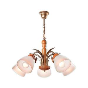 Csillár láncon TULIPAN 5xE27/60W/230V bükkfa kép