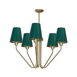 Csillár rúdon VICTORIA 5xE27/60W/230V zöld kép