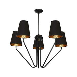 Csillár rúdon VICTORIA 5xE27/60W/230V fekete kép