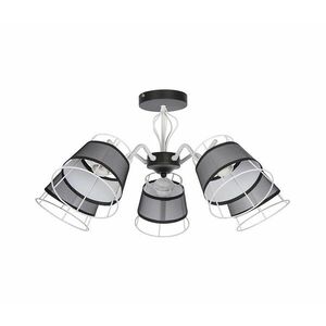 Csillár rúdon 5xE27/60W/230V fehér/fekete kép