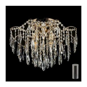 LED kristály mennyezeti lámpa 4xE27/60W/230V + 4xLED/3W kép