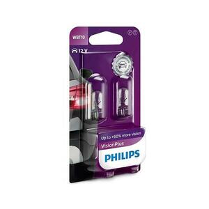 Philips KÉSZLET 2x Autó izzó Philips VISION PLUS WB T10 W2, 1x9, 5D/6W/12V kép