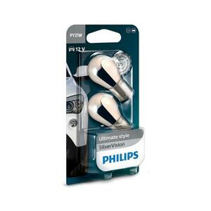 Philips KÉSZLET 2x Autó izzó Philips SILVER VISION 12496SVB2 PY21W BAU15s/21W/12V kép