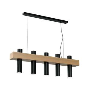 Csillár zsinóron WEST 5xGU10/25W/230V fekete kép