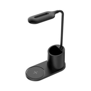 LED Asztali lámpa LED/3W/5V vezeték nélküli töltéssel fekete kép