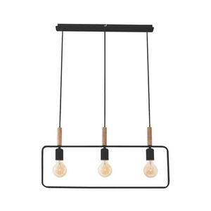 Csillár zsinóron FRAME 3xE27/60W/230V fekete kép