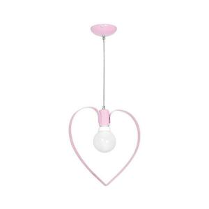 Gyermek csillár LOVE 1xE27/60W/230V halvány rózsaszín kép