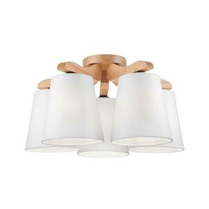 Csillár ANDREA 5xE27/60W/230V tölgy/fehér kép