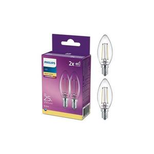 Philips CSOMAG 2x LED Izzó Philips B35 E14/2W/230V 2700K kép