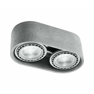 Mennyezeti lámpa BASIC AR111 2xGU10/40W/230V beton kép