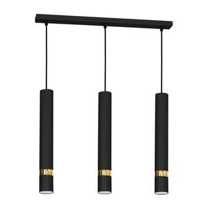 Csillár zsinóron JOKER 3xGU10/25W/230V fekete kép