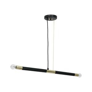 Csillár zsinóron BASTONE 2xE14/40W/230V fekete/arany kép