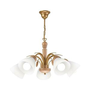 Csillár láncon TULIP 5xE27/60W/230V Tölgy kép