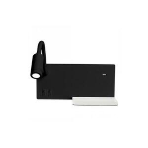 LED Fali lámpa SHELF 1xLED/4W+1xLED/5W+1xLED/2W/230V fekete kép