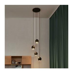 LED Csillár zsinóron MIDWAY 4xGU10/4, 8W/230V fekete kép