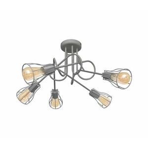 Felületre szerelhető csillár OXFORD 5xE27/15W/230V szürke kép