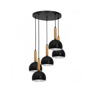 Csillár zsinóron MISSI 5xE27/60W/230V fekete kép