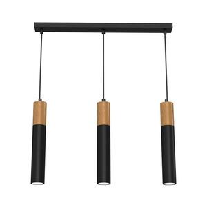 Csillár zsinóron CASSA 3xGU10/60W/230V fekete kép