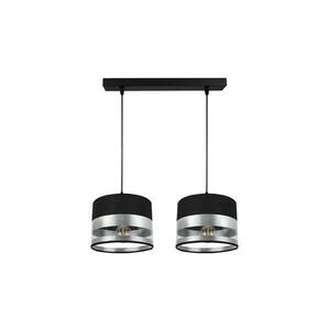 Csillár zsinóron MILO 2xE27/60W/230V ezüst/fekete kép