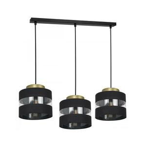Csillár zsinóron HAVARD 3xE27/60W/230V fekete/sárgaréz kép