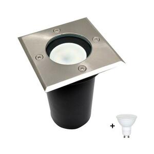 LED Kültéri behajtó lámpa 1xGU10/6W/230V IP44 matt króm kép