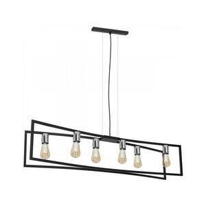 Csillár zsinóron TUNJA 6xE27/60W/230V fekete/króm kép