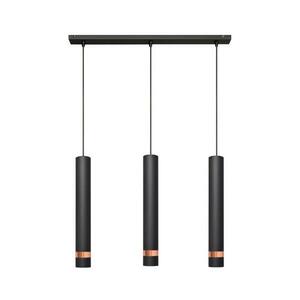 LED Csillár zsinóron TUBA 3xGU10/4, 8W/230V fekete/réz kép