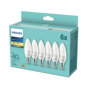 Philips KÉSZLET 6xLED Izzó Philips B35 E14/5W/230V 2700K kép