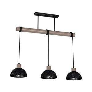 Csillár zsinóron ERIK 3xE27/60W/230V barna/fekete kép