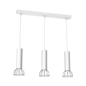 Csillár zsinóron DANTE 3xGU10/25W/230V fehér/fényes króm kép