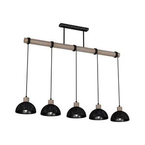 Csillár zsinóron ERIK 5xE27/60W/230V barna/fekete kép