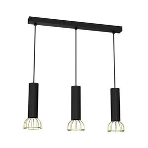 Csillár zsinóron DANTE 3xGU10/25W/230V fekete/arany kép