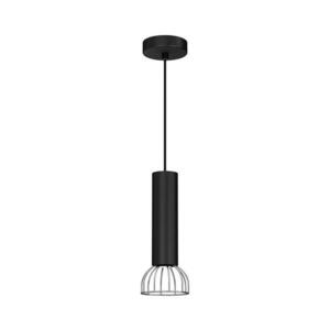 Csillár zsinóron DANTE 1xGU10/25W/230V fekete/fényezett króm kép