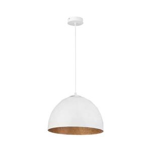 Csillár zsinóron DIAMENT 1xE27/60W/230V á. 35 cm fehér/réz kép