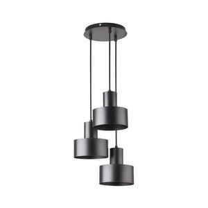 Csillár zsinóron RIF 3xE27/60W/230V fekete kép
