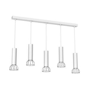 Csillár zsinóron DANTE 5xGU10/25W/230V fehér/fényes króm kép