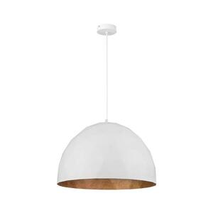 Csillár zsinóron DIAMENT 1xE27/60W/230V á. 50 cm fehér/réz kép