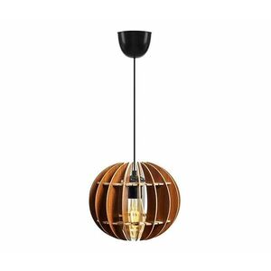 Csillár zsinóron 1xE27/60W/230V barna átm. 20 cm kép