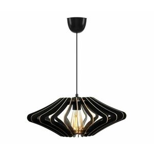 Csillár zsinóron 1xE27/60W/230V fekete átm. 47 cm kép