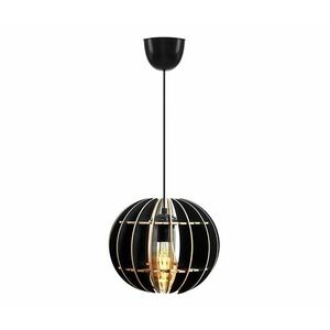 Csillár zsinóron 1xE27/60W/230V fekete átm. 20 cm kép