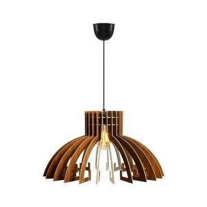 Csillár zsinóron 1xE27/60W/230V barna átm. 39 cm kép