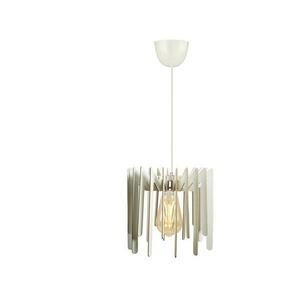 Csillár zsinóron 1xE27/60W/230V fehér átm. 23 cm kép