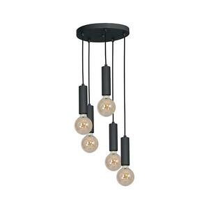 Csillár TUBES 5xE27/60W/230V fekete kép