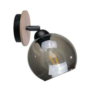 Keter Lighting Fali spotlámpa UNO WOOD 1xE27/60W/230V fekete/barna kép
