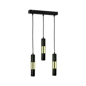 Csillár zsinóron MAGNUMA 3xGU10/50W/230V fekete/arany kép