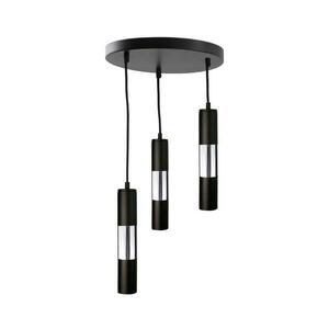 Csillár zsinóron MAGNUMA 3xGU10/50W/230V fekete/fényes króm kép